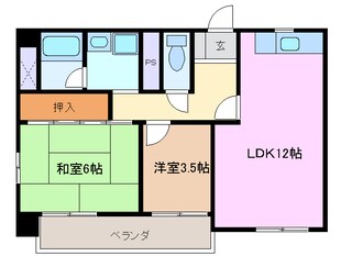 近鉄四日市駅 徒歩5分 3階の物件間取画像